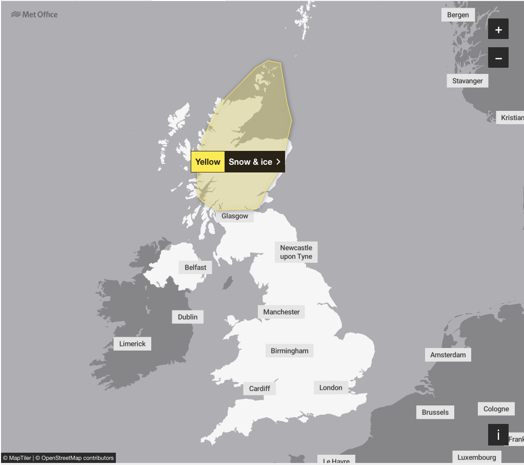 Disruption from snow and ice is likely to continue in northern Scotland on Saturday