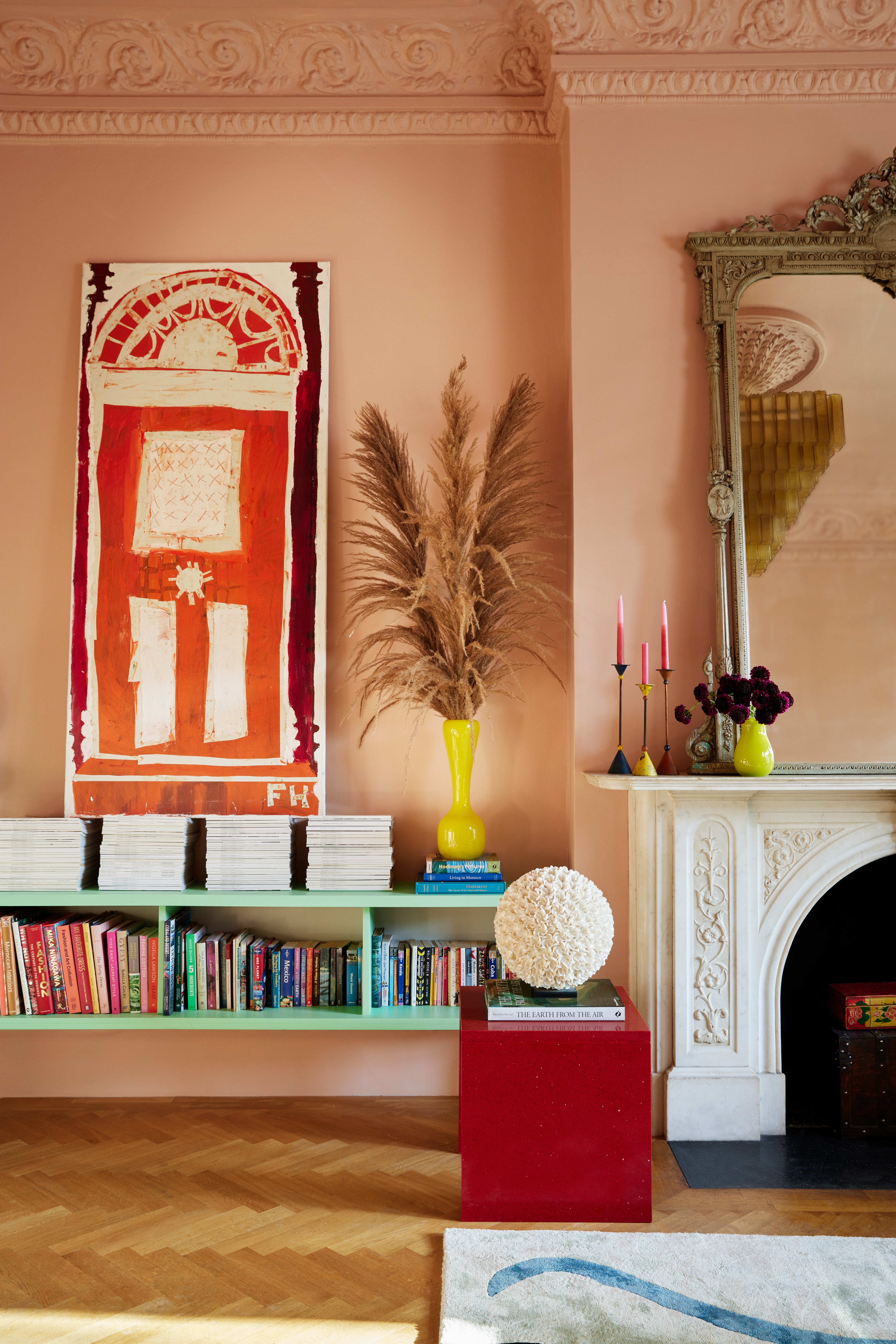 Matthew Williamson recommends using red to highlight an accessory or piece of furniture