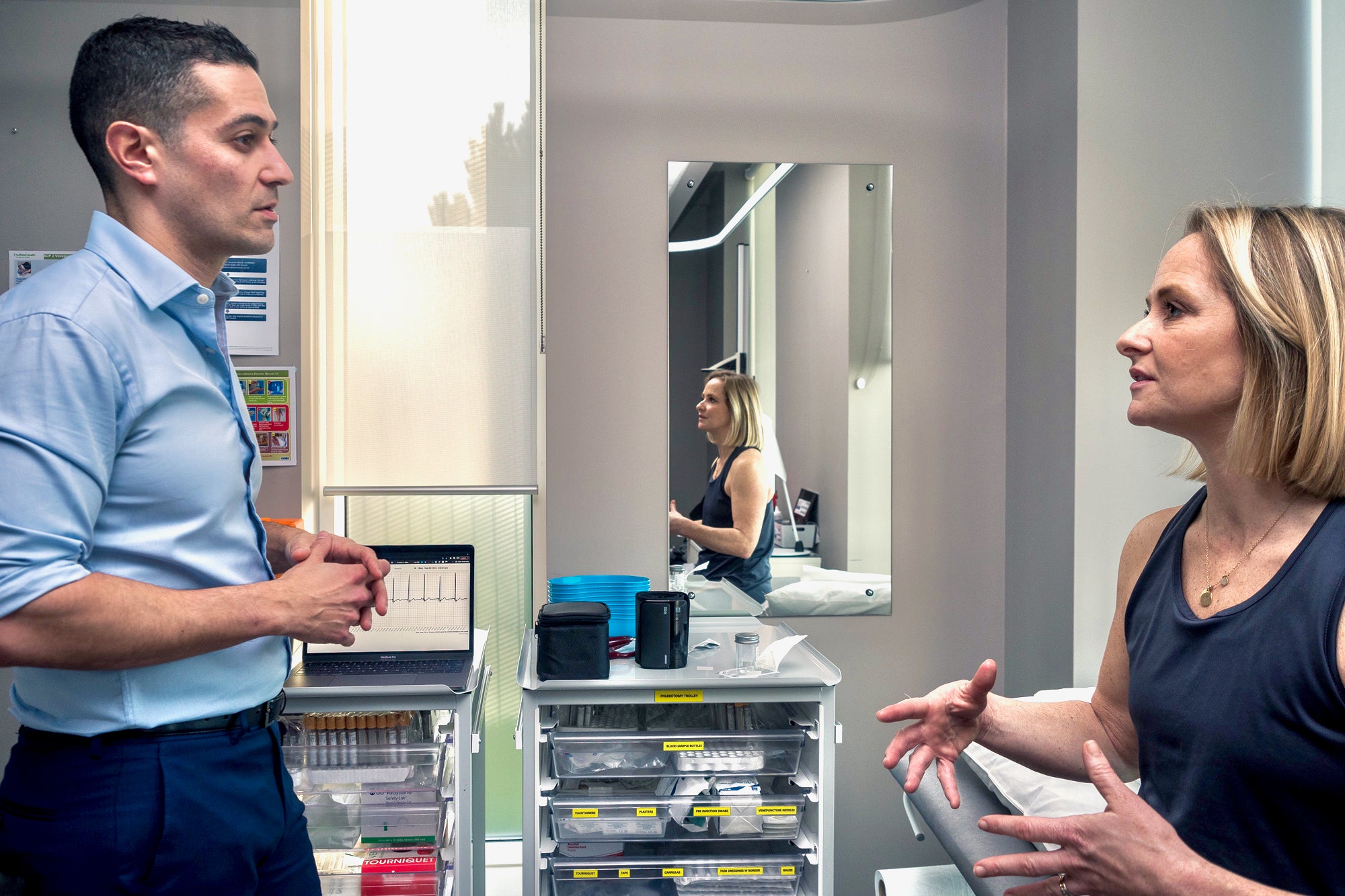 Philip Borg (left) is part of a clinical trial looking into the use of liquid biopsies