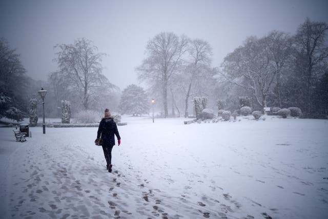 <p>More snow is set to fall across some areas of the UK on Friday and over the weekend, the Met Office has warned</p>