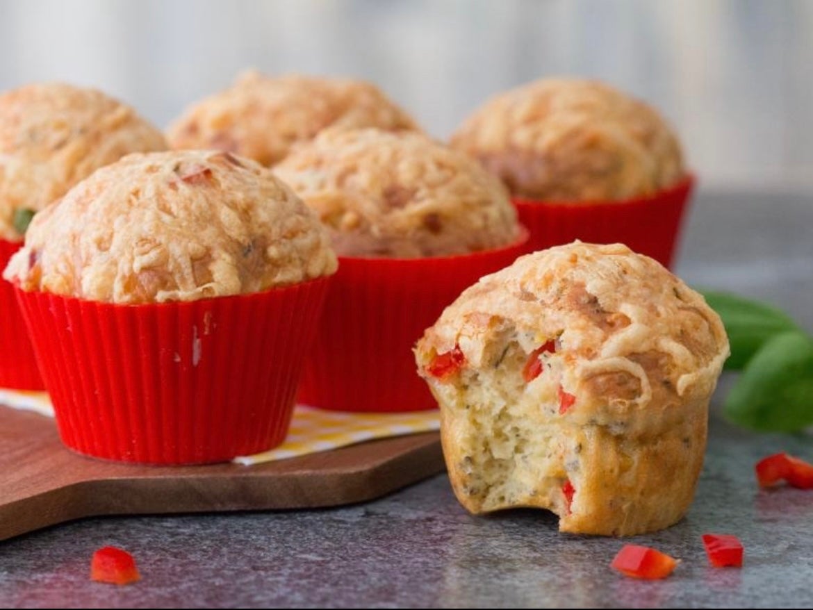 Perfect for snacking on the go, these savoury muffins are the perfect addition to any lunchbox
