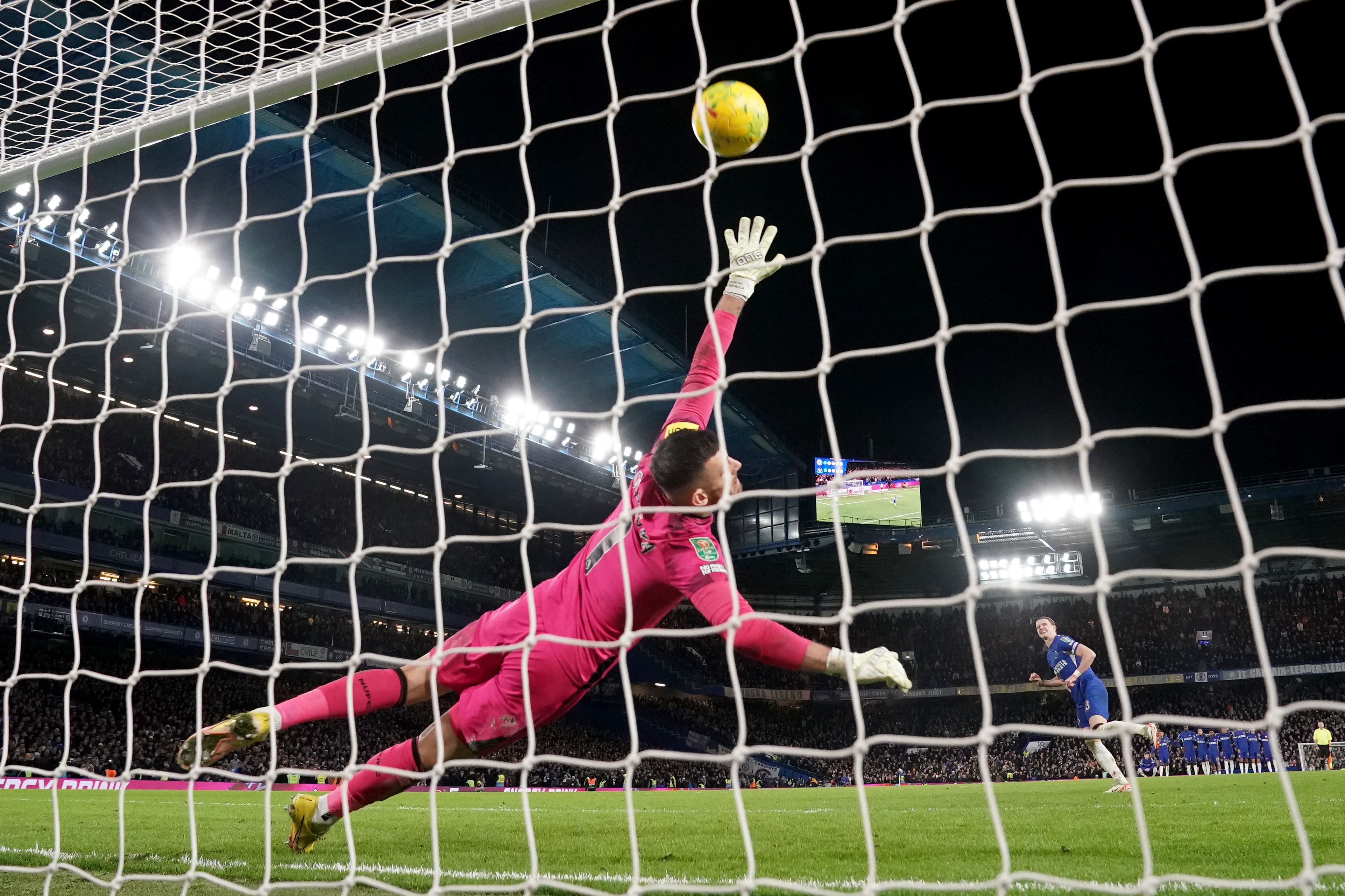 Martin Dubravka during the Carabao Cup quarter final match at Stamford Bridge (Zac Goodwin/PA)