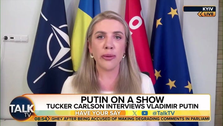 <p>Putin allowing Tucker Carlson to interview him to ‘push propaganda,’ says Ukrainian MP.</p>