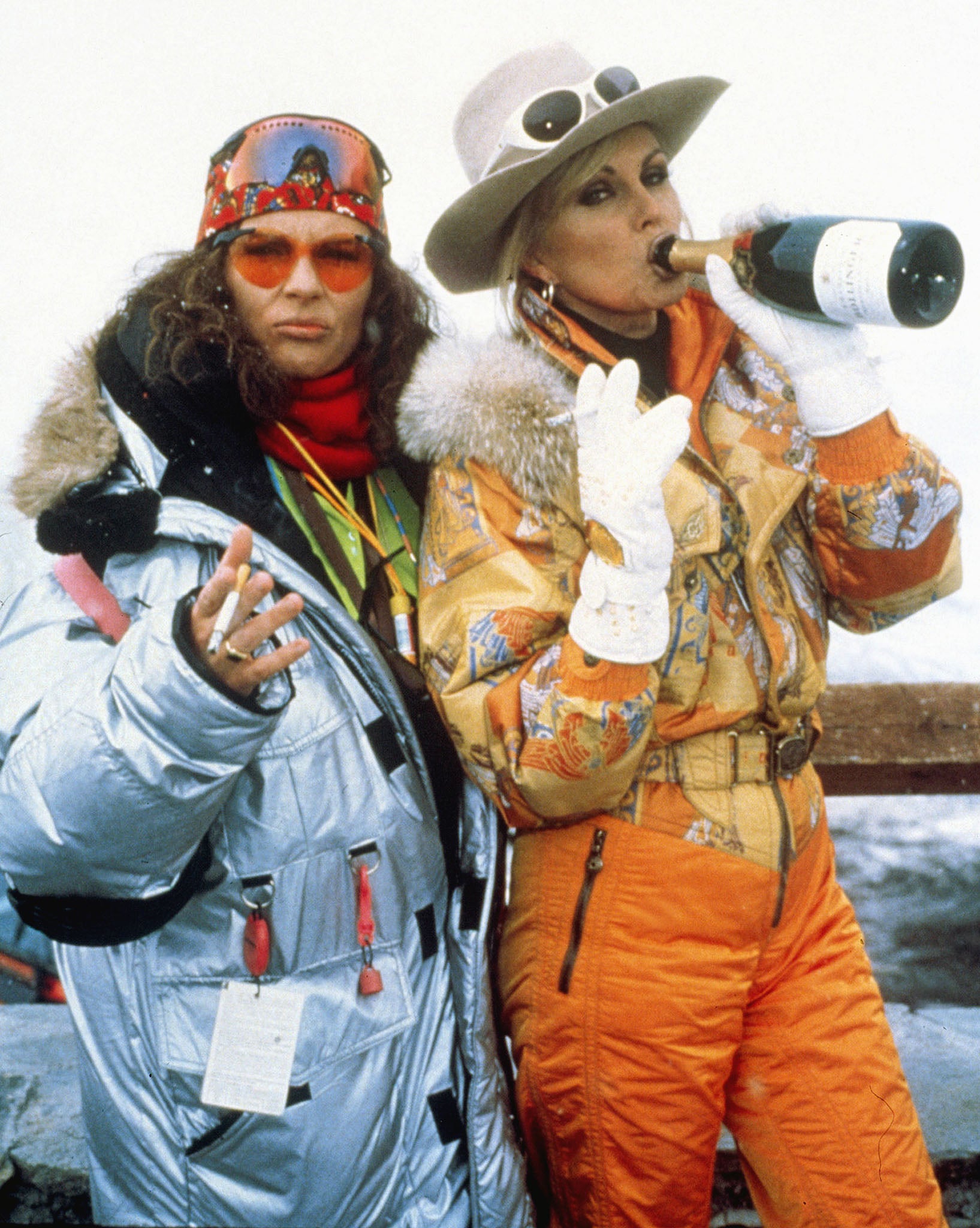 Growing old disgracefully: Jennifer Saunders and Joanna Lumley in ‘Absolutely Fabulous’