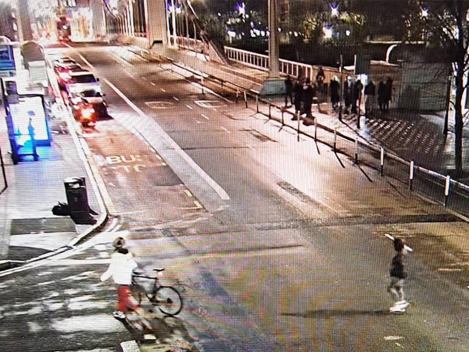 Ezedi was seen crossing over Chelsea Bridge before entering Battersea Park