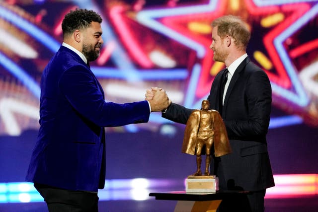 <p>Prince Harry made a surprise appearance at a Las Vegas awards ceremony </p>