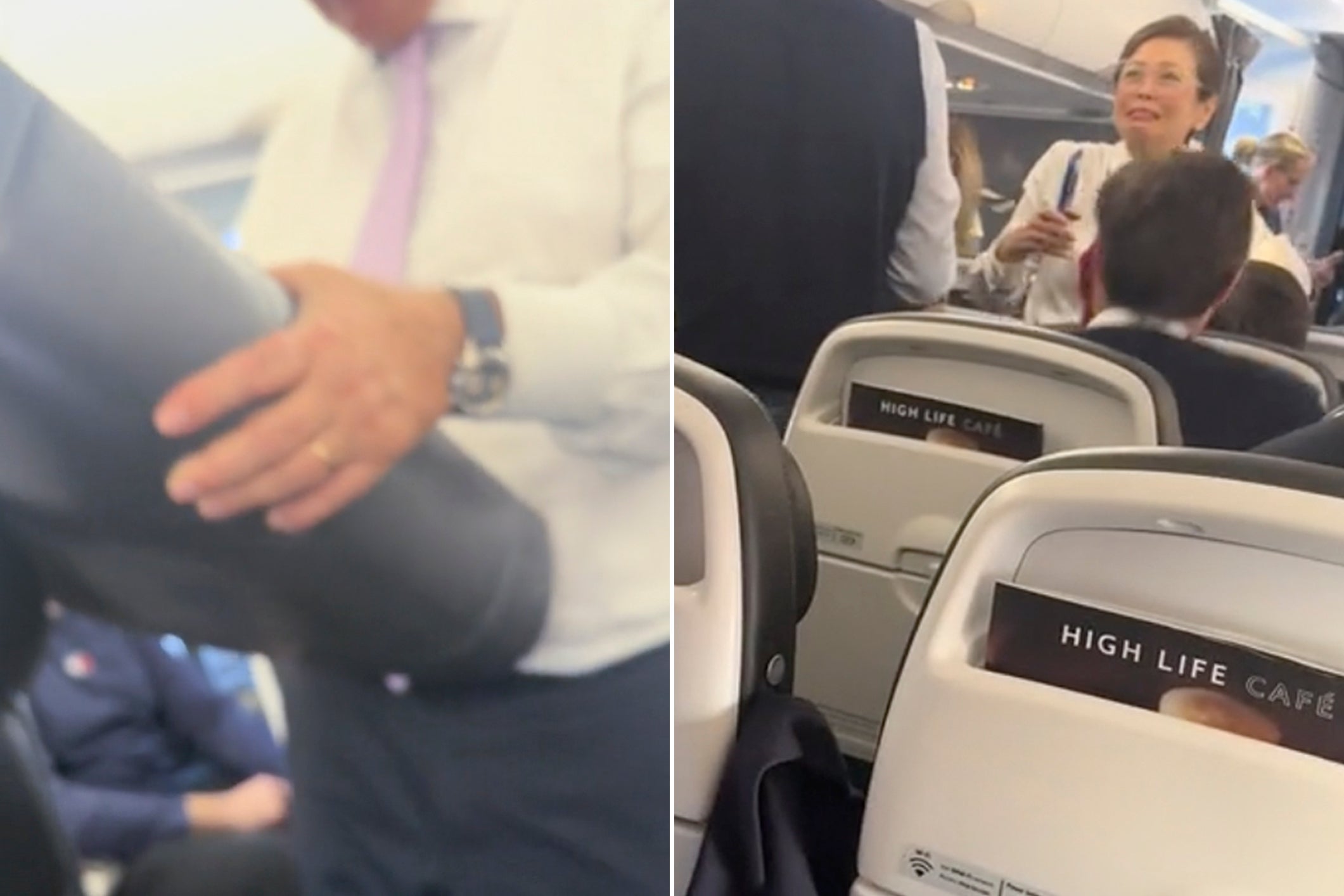 A video showed the scenes on board the delayed on the British Airways flight