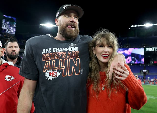 <p>Taylor Swift has been supporting partner Travis Kelce throughout the playoffs </p>