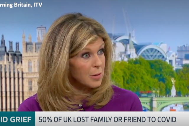 <p>Kate Garraway shares her experience of grief with David Lamb on Good Morning Britain</p>