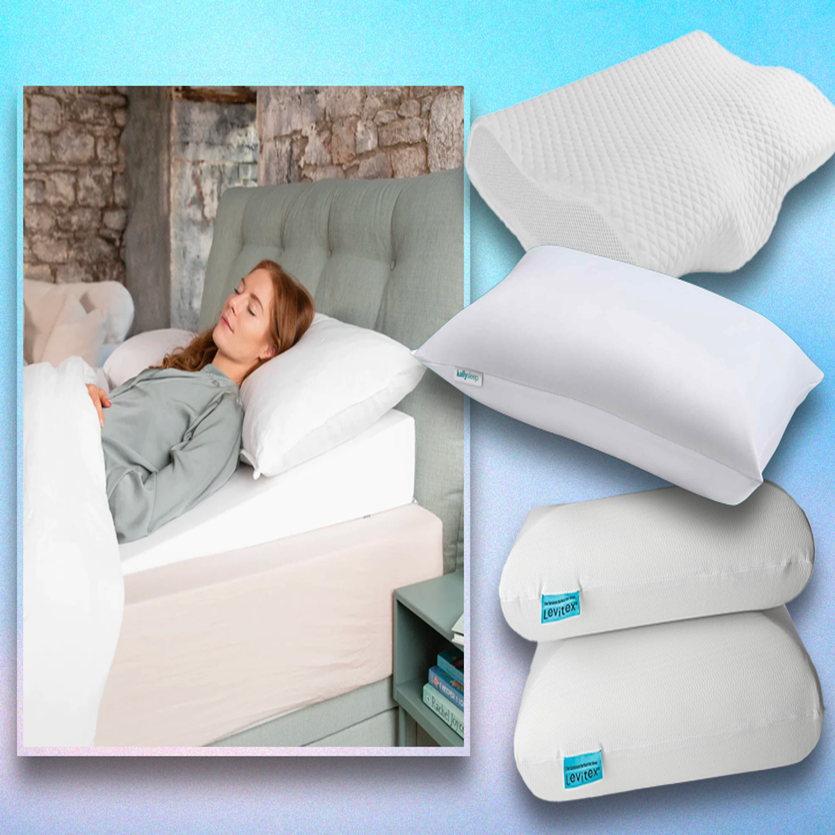 Cervical Neck Pillows for Pain Relief Sleeping, High-Density Memory Foam  Neck Bolster Pillow for Stiff Pain Relief, Neck Support Pillow Neck Roll