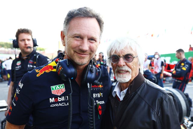<p>Bernie Ecclestone propone a Christian Horner volver a la F1 con una condición</p>