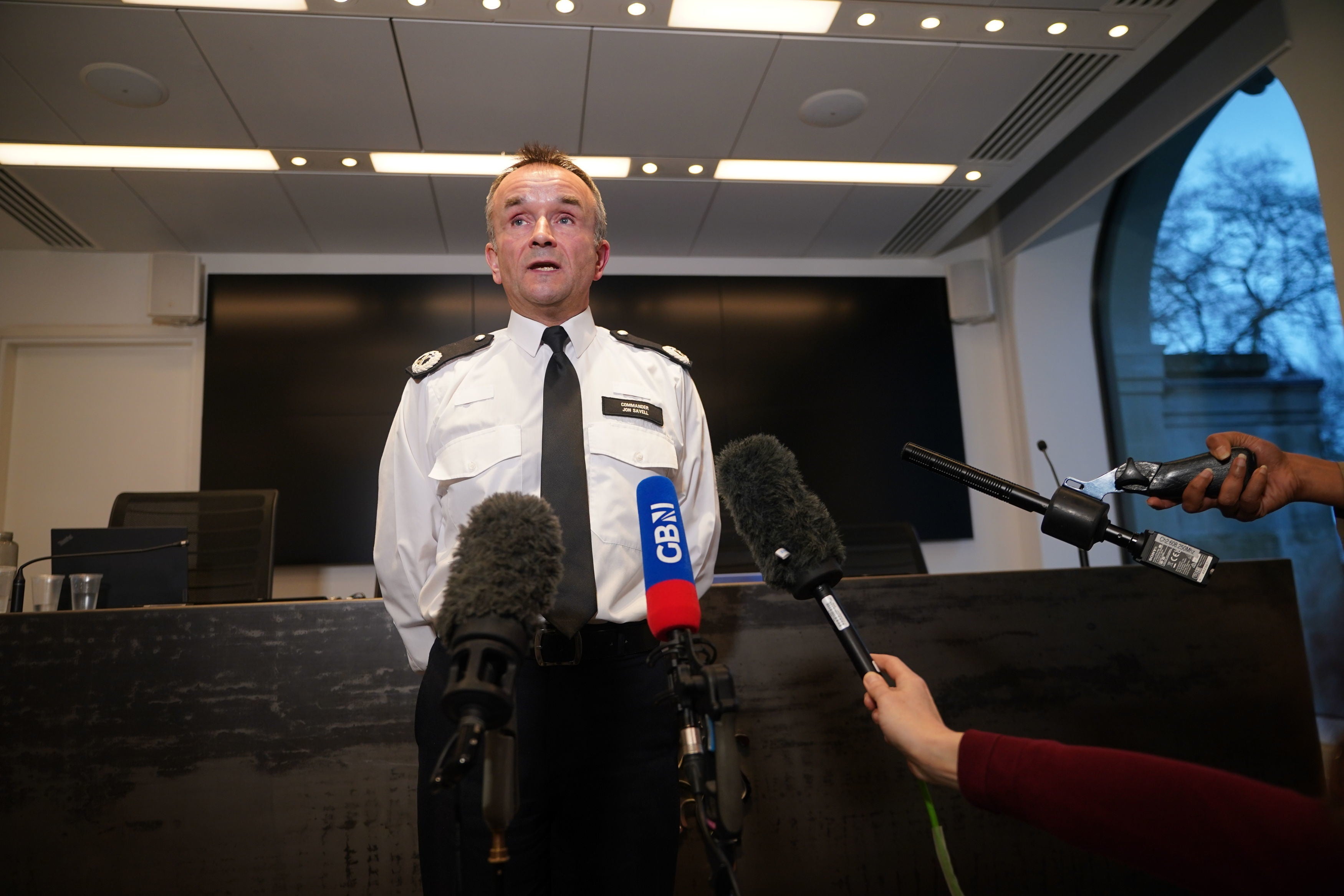 Commander Jon Savell said alkali attack suspect Abdul Ezedi is believed to have “gone into” the River Thames
