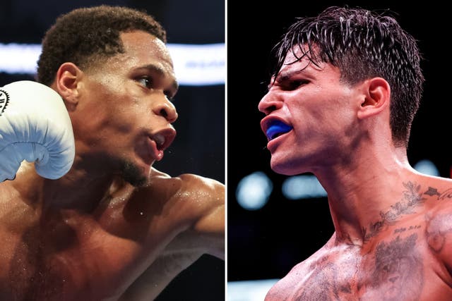 <p>Devin Haney (left) and Ryan Garcia are set to fight in April </p>