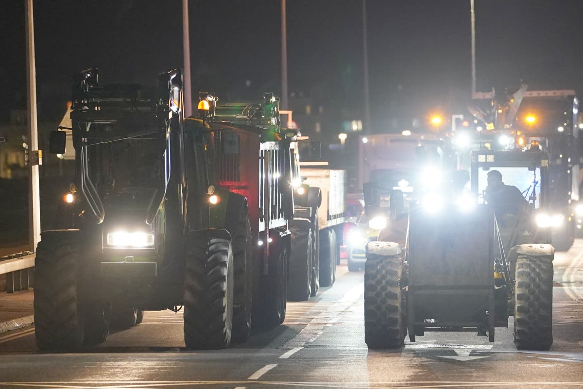 Farmers cause disruption at Dover in protest over cheap imports