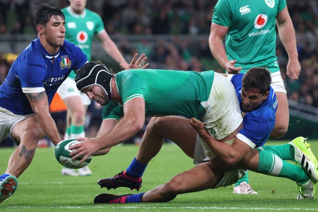 Stand-in Ireland captain Caelan Doris claimed two tries in a World Cup warm-up win over Italy last summer (Damien Eagers/PA)