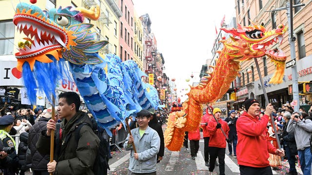 <p>Watch live: Chinese New Year celebrations start with a bang in New York City.</p>