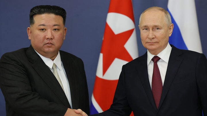 North Korea’s Kim Jong-un has allegeldy supplied thousands of artillery shells to Russia after meeting with Vladimir Putin late last year