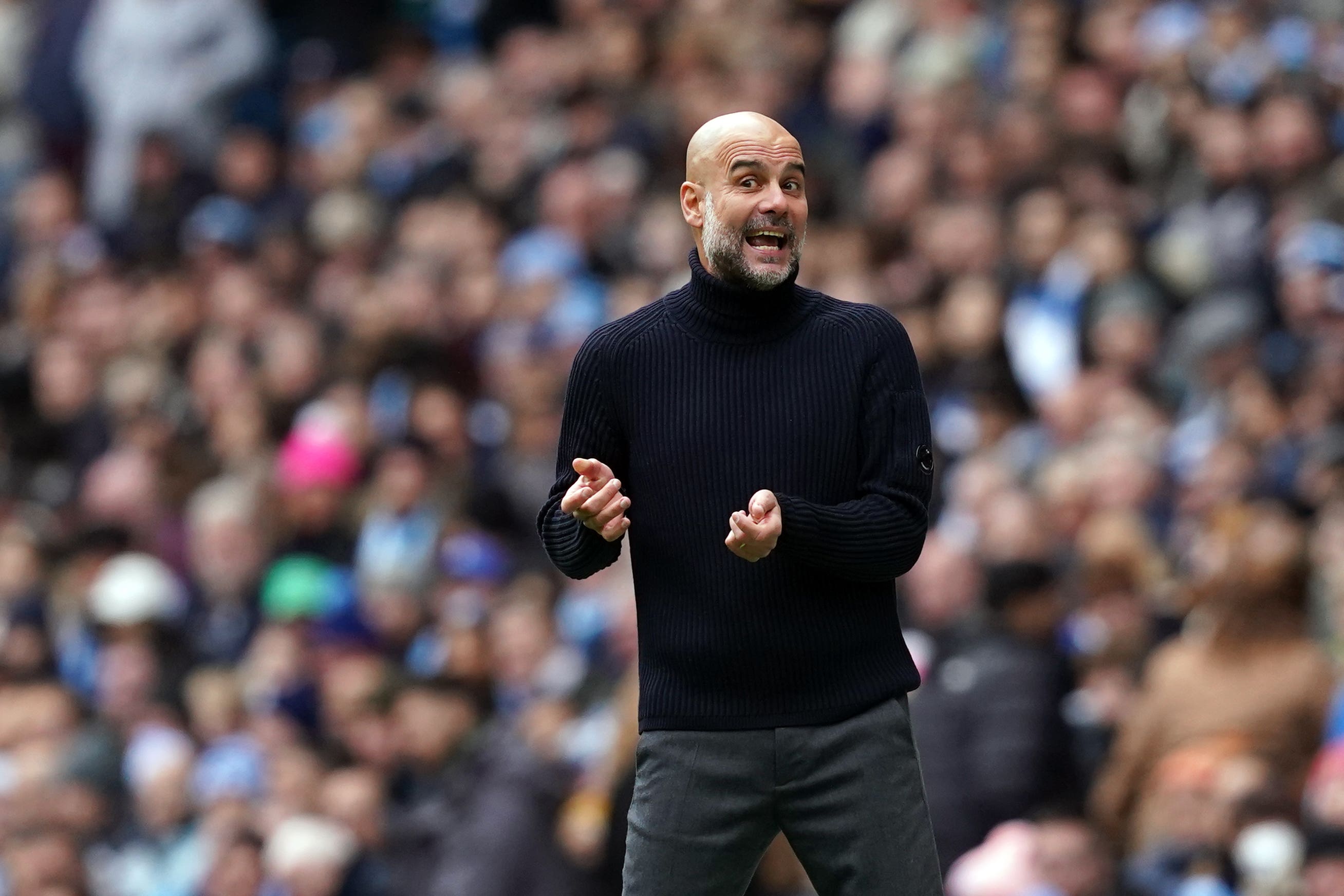 Manchester City manager Pep Guardiola (Martin Rickett/PA)