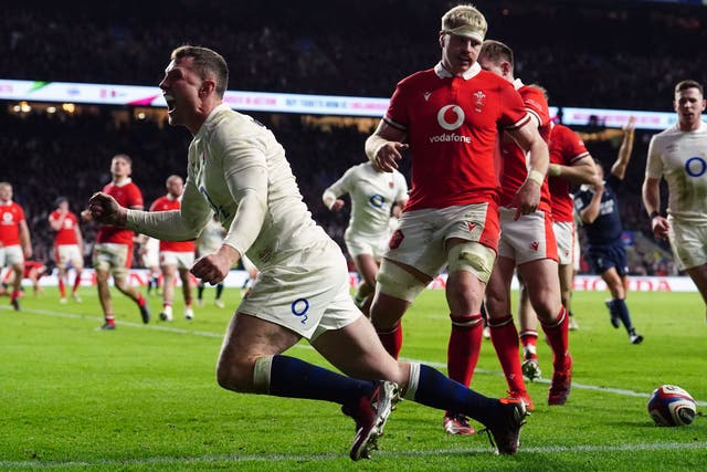 Fraser Dingwall scored a key try for England against Wales (David Davies/PA)