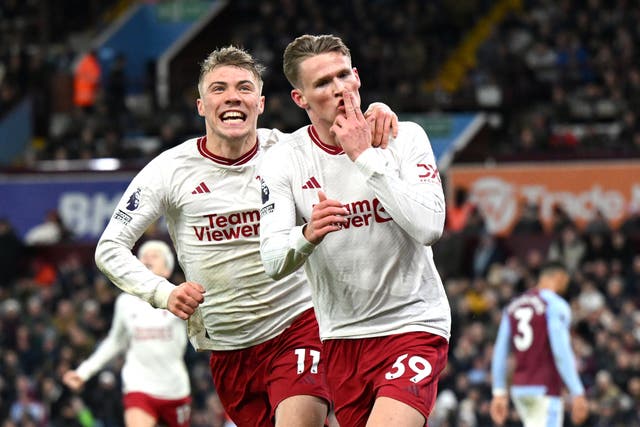 <p>Scott McTominay’s winner cut the gap to Villa to five points </p>