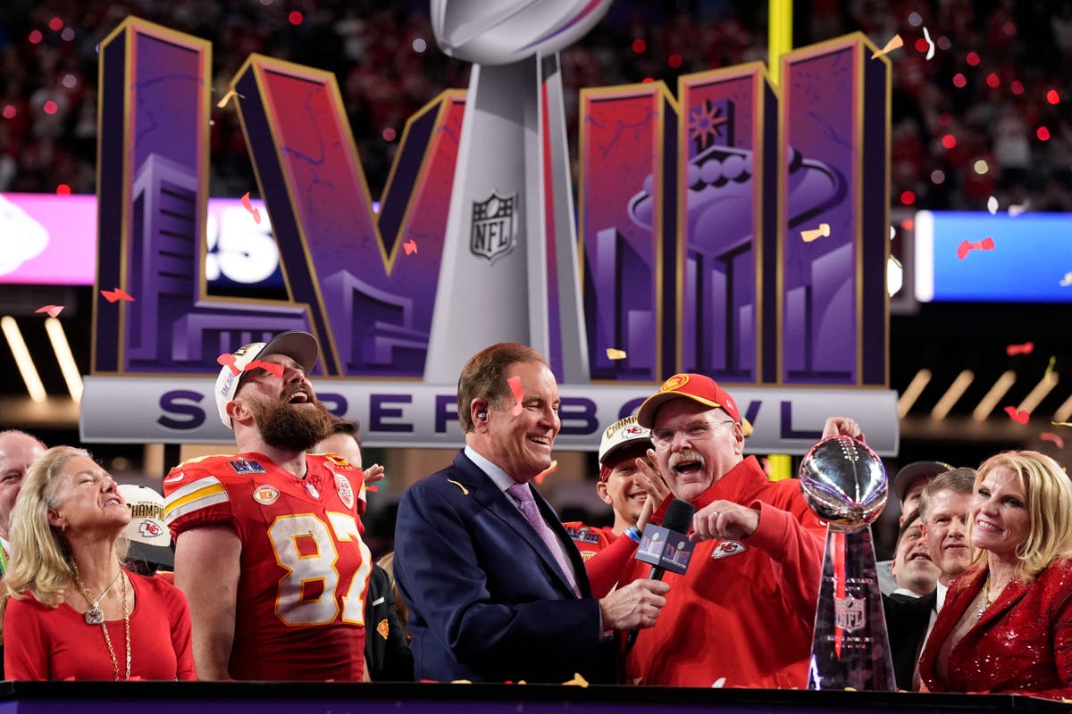 Travis Kelce plays down barging into &lsquo;greatest coach&rsquo; Andy Reid at Super Bowl