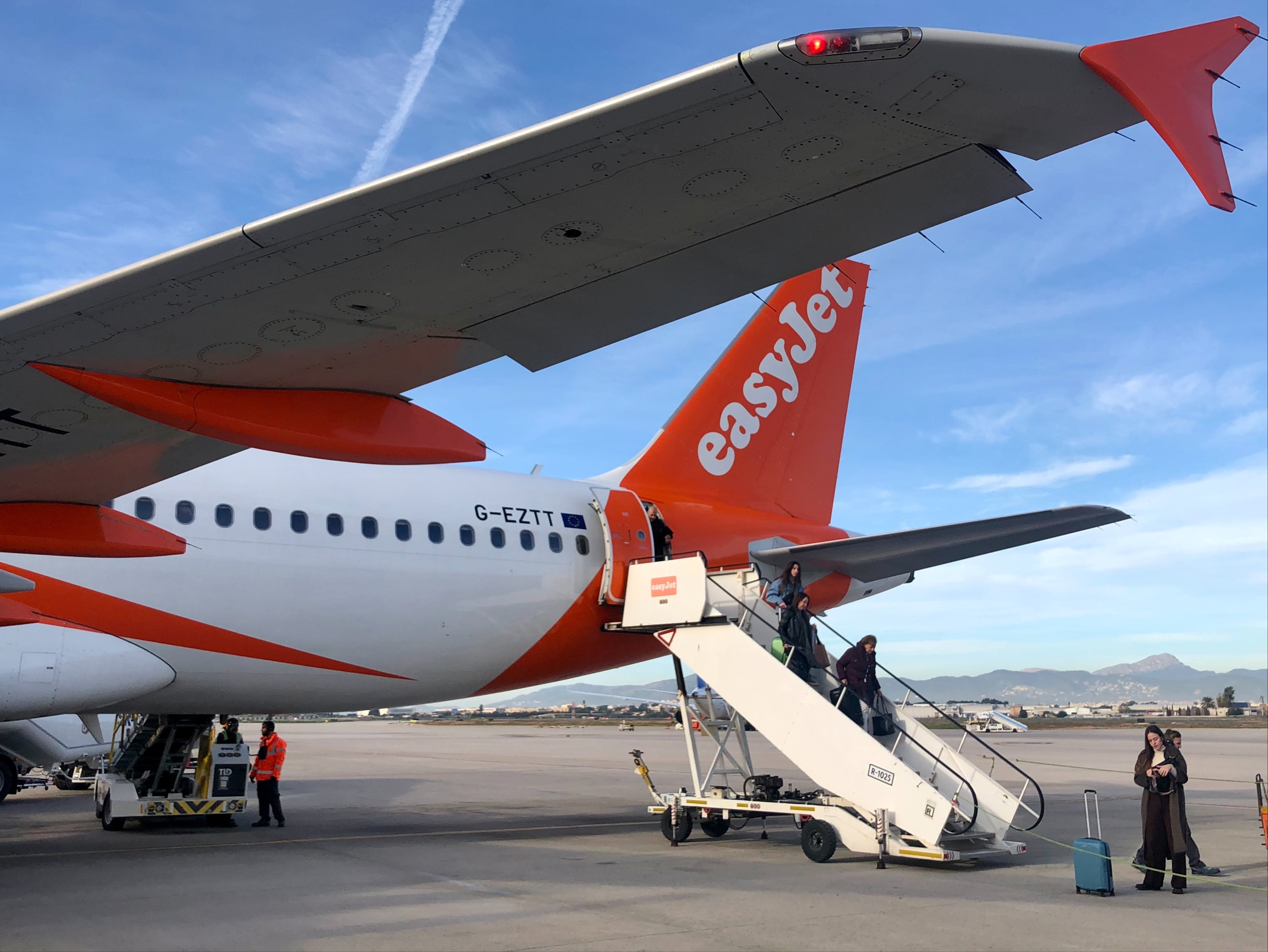 Case study: easyJet aircraft at Palma airport, passenger Richard Knight’s destination