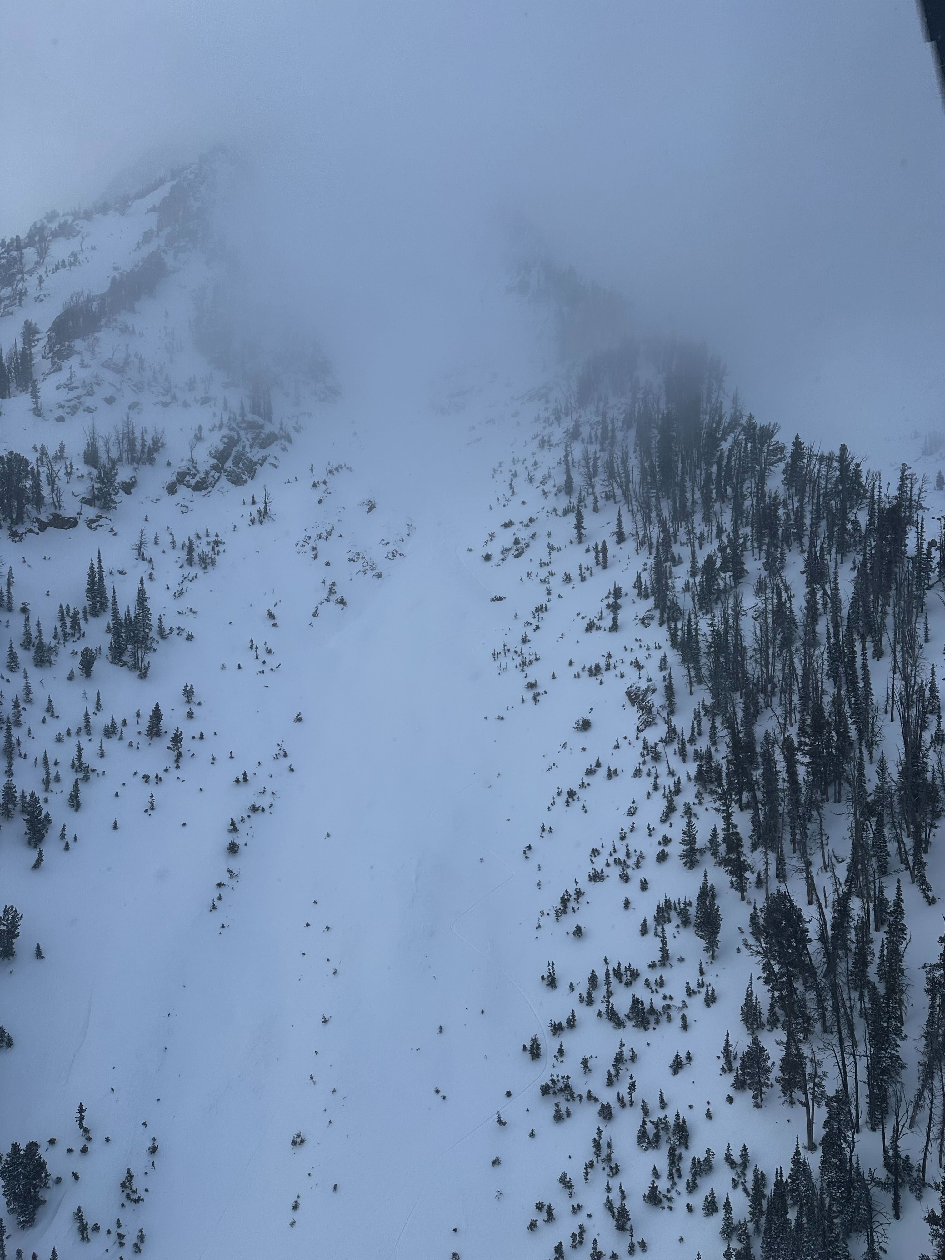 The female skier travelled over 1,500 feet in the avalanche