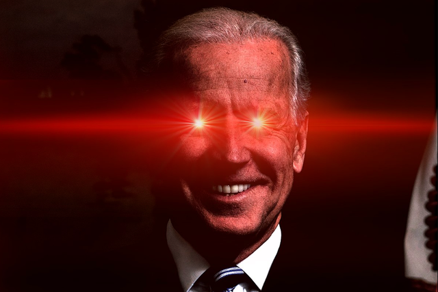 <p>US President Joe Biden shared an image of himself with laser eyes in his first post to TikTok</p>