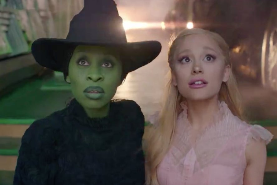 Cynthia Erivo and Ariana Grande in Wicked trailer