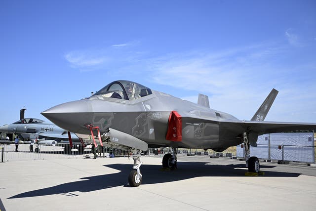 <p>File: A Lockheed Martin F-35 fighting jet is pictured at the ILA Berlin Air Show</p>