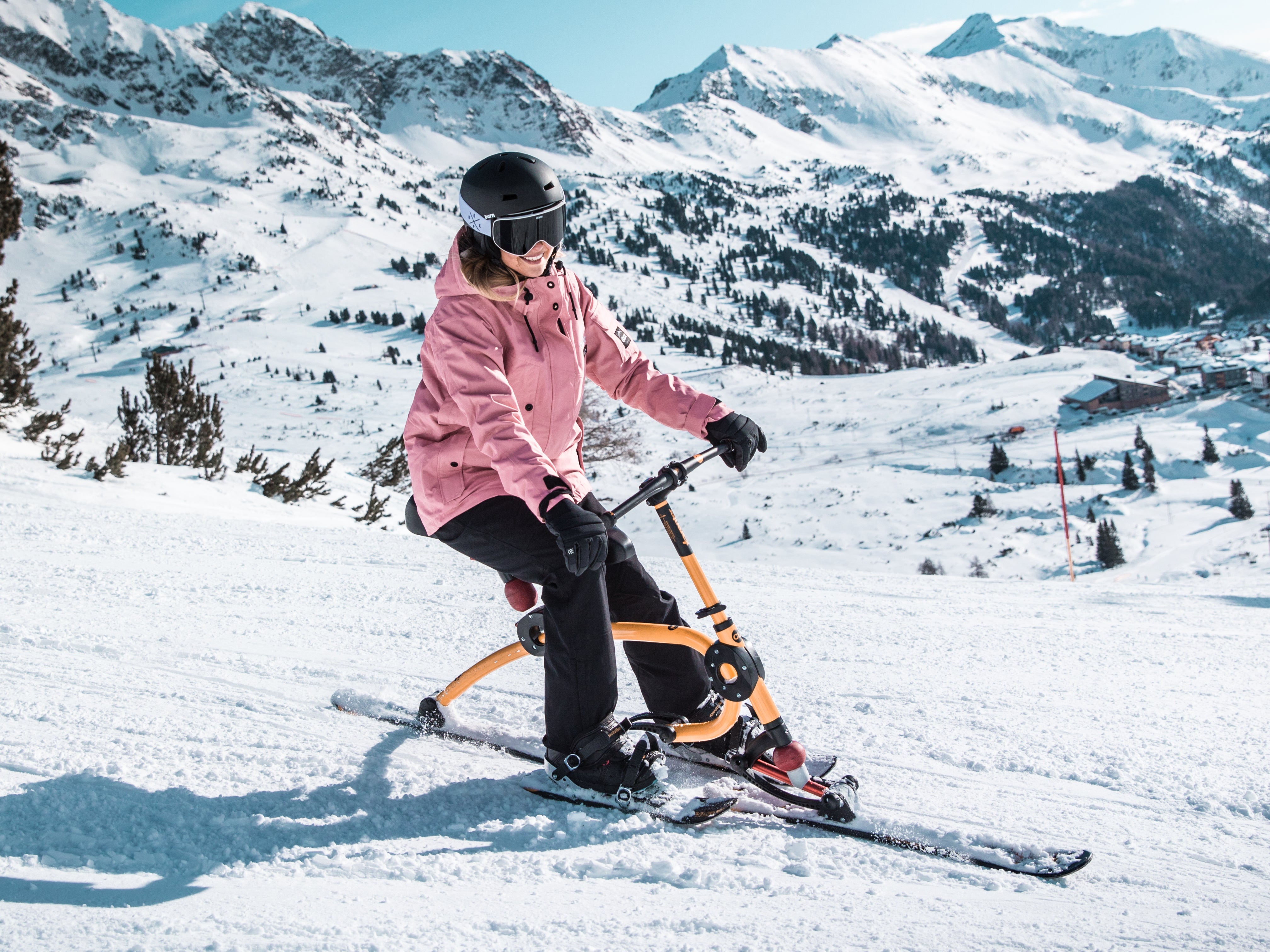 Snowbikes are great alternatives for those who aren’t too experienced on skis or snowboards