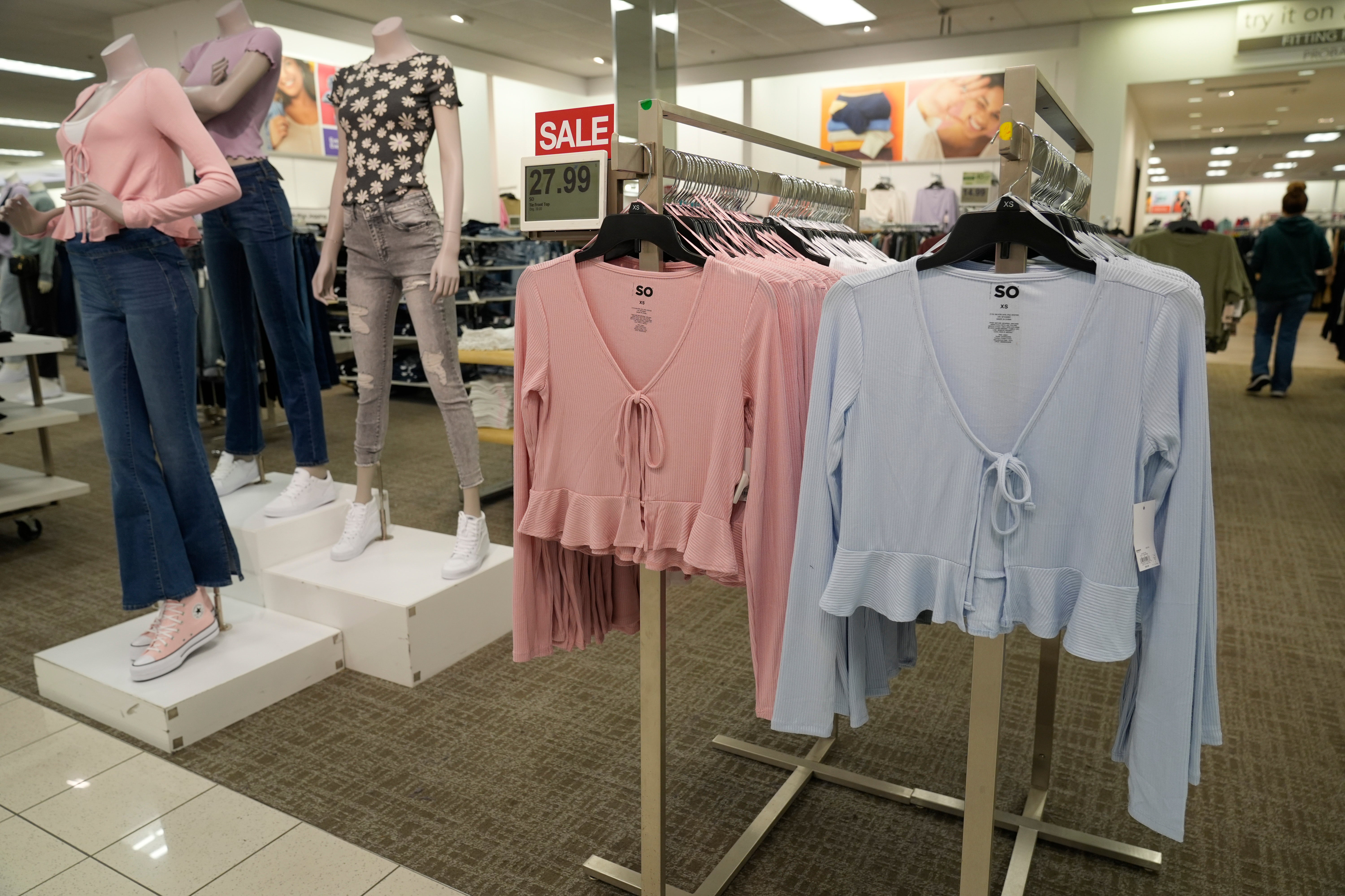Clothing is displayed at a Kohl’s store in Clifton, N.J