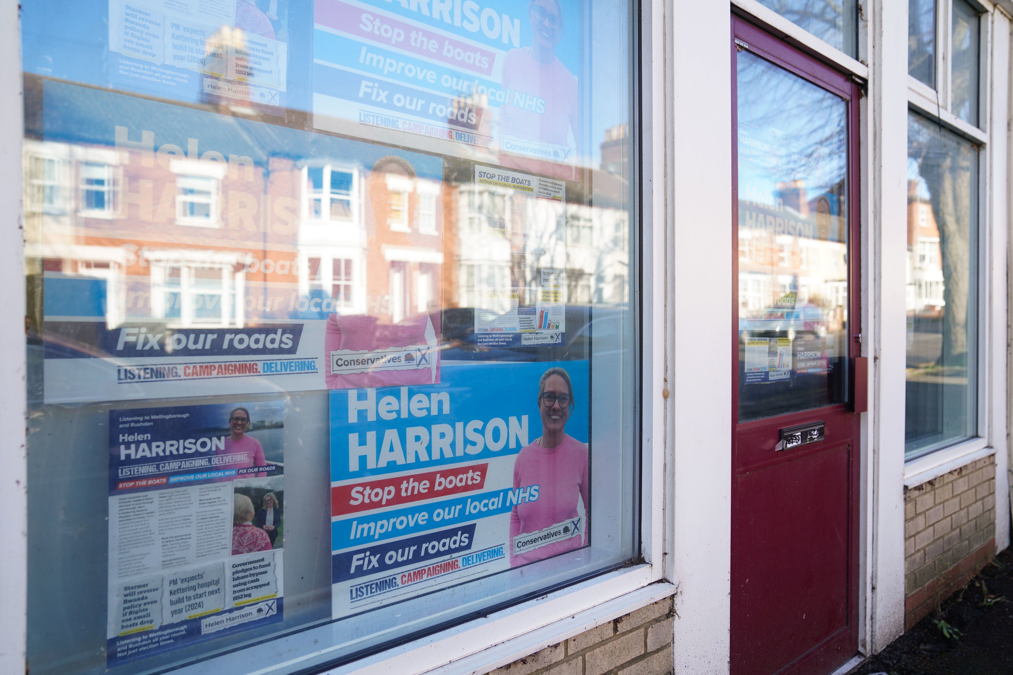 The office of Conservative candidate Helen Harrison in Wellingborough