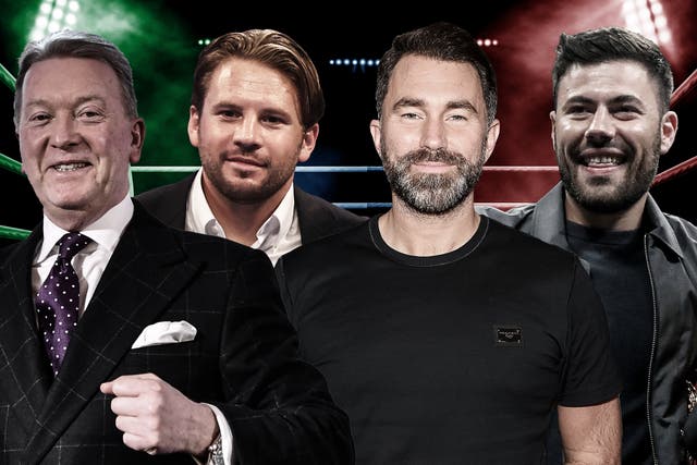 <p>Left to right: Frank Warren, Frank Smith, Eddie Hearn and Ben Shalom</p>