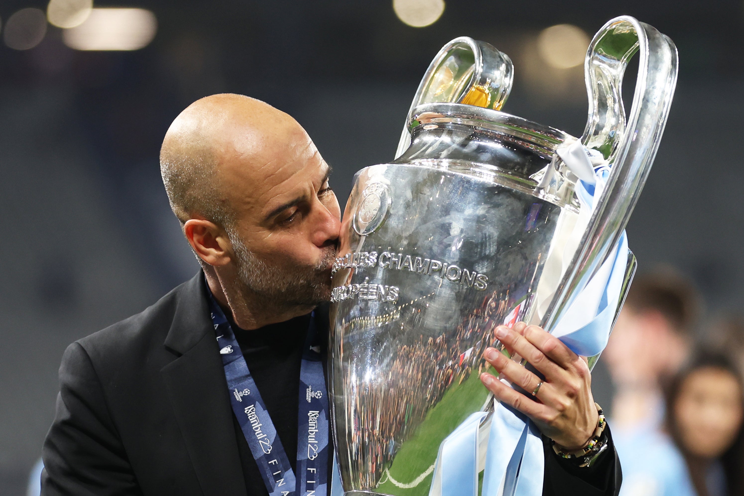 Pep Guardiola was reunited with the Champions League trophy last summer