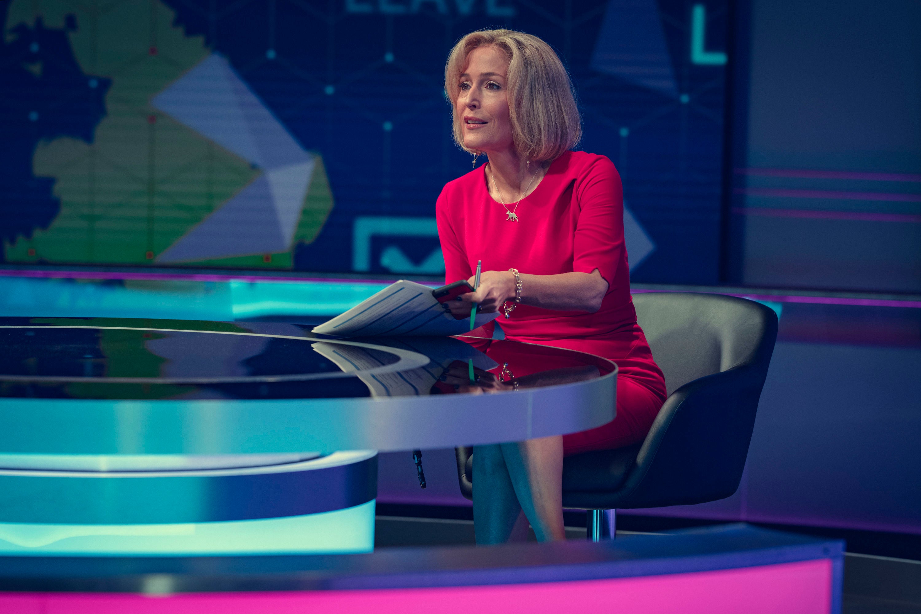 Gillian Anderson as Emily Maitlis in ‘Scoop’