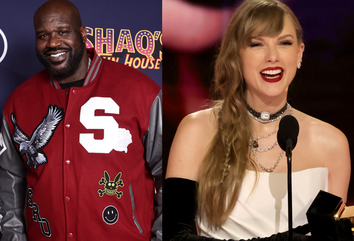Shaquille O'Neal fulfills his goal of 'finally' meeting Taylor Swift | The Independent