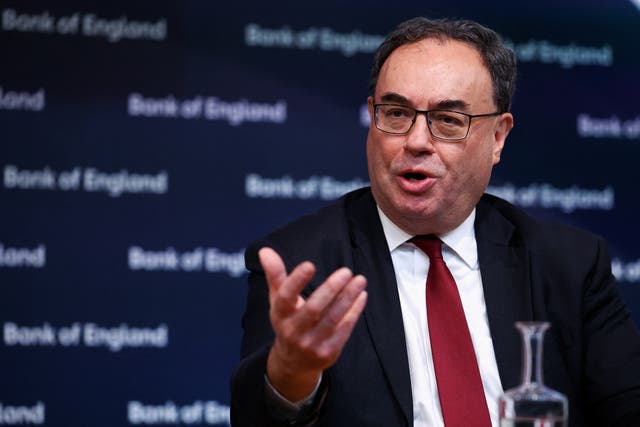Bank of England Governor Andrew Bailey was speaking at Loughborough University (Hannah McKay/PA)