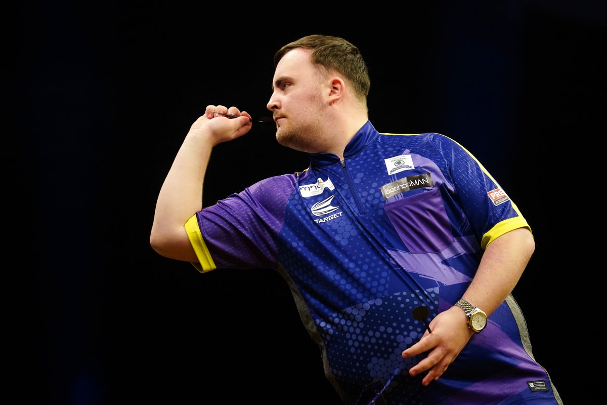 Luke Littler hits nine-dart finish on the way to landing his first ranking title