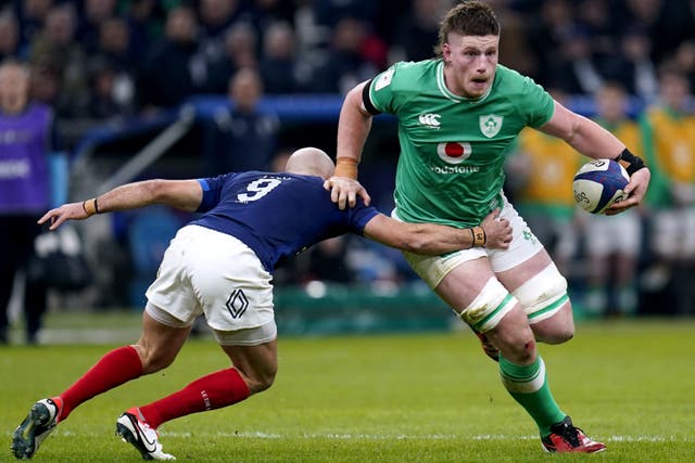 Ireland lock Joe McCarthy has impressed in his first Guinness Six Nations campaign (Andrew Matthews/PA)