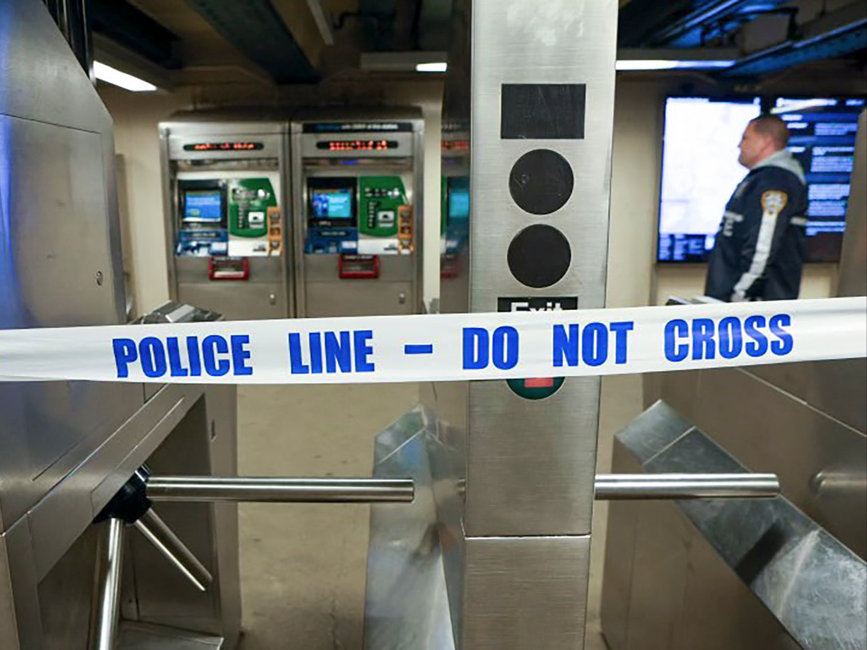 Police tape closes off Mount Eden Avenue station in New York City on 12 February 2024