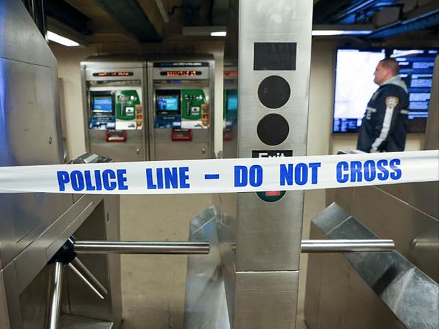 <p>Police tape closes off Mount Eden Avenue station in New York City on 12 February 2024</p>