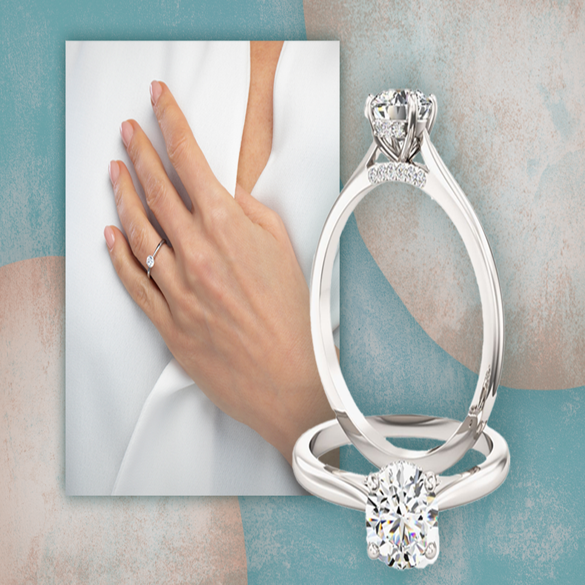 This lab-grown diamonds engagement ring from Purely Diamonds