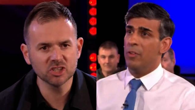 <p>Watch: Man rants furiously at Rishi Sunak over Covid vaccine.</p>