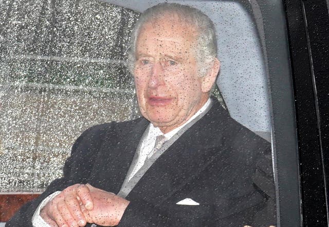 <p>King Charles III arrives back at Clarence House in London after spending a week at Sandringham in Norfolk, following the announcement of his cancer diagnosis</p>