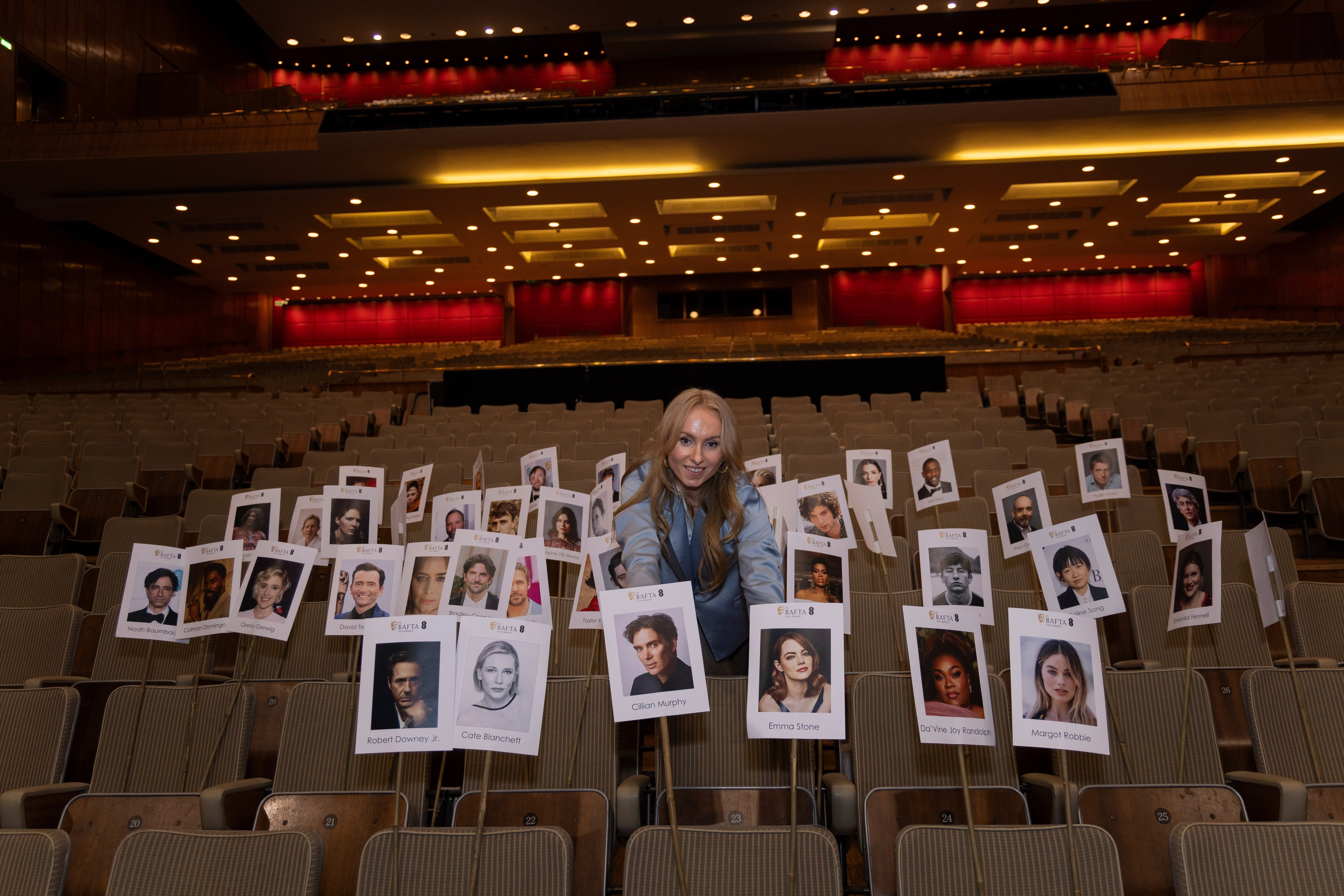 Britain Bafta Heads on Sticks Photo Call