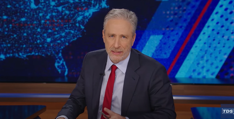 Jon Stewart serves Biden and Trump some one-liners about ther older ages in his return