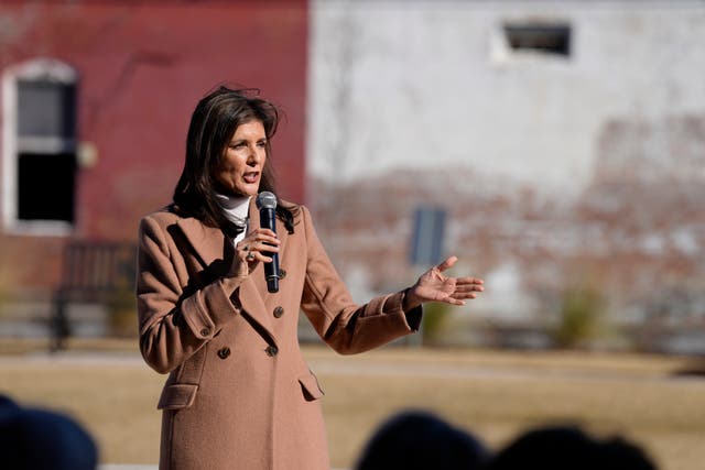 <p>Nikki Haley hit out at her Republican rival  </p>
