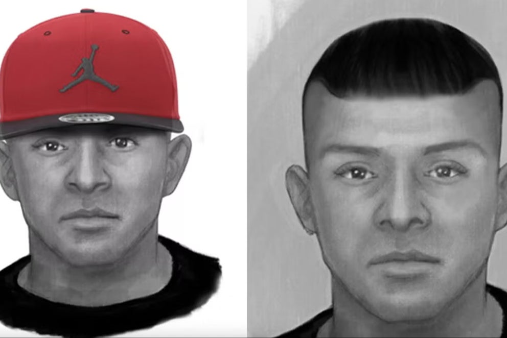 The sketches mocked up by the Harford County Sheriff’s Office in search of the suspect