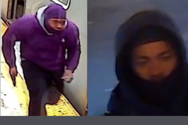 <p>The NYPD is seeking information on two men considered suspects in a fatal subway shooting at Mt Eden Station in the Bronx</p>
